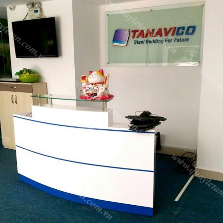 Quầy Lễ Tân Lệch Sơn QLTL S04